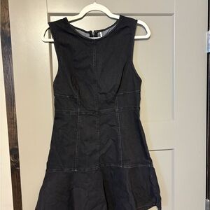 Free People Black Denim Mini Dress